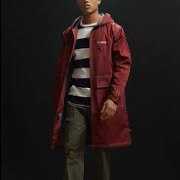 Stussy zip long coat men’s small maroon red jacket - Picture 3 of 10